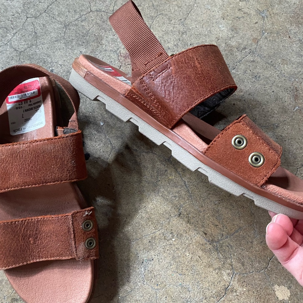 Sorel Sandals. Leather, Size 7. New, never worn.
